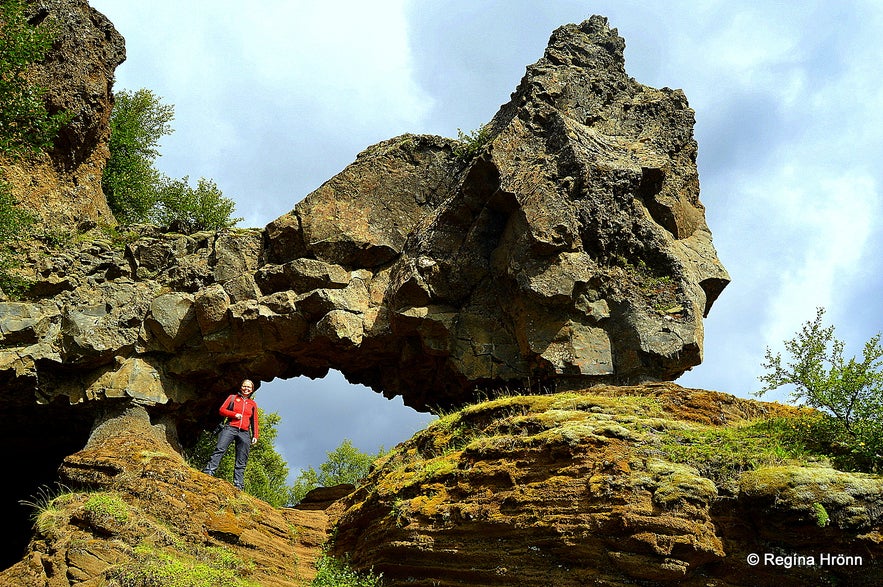 Gjáin rock formations in Þjórsárdalur valley