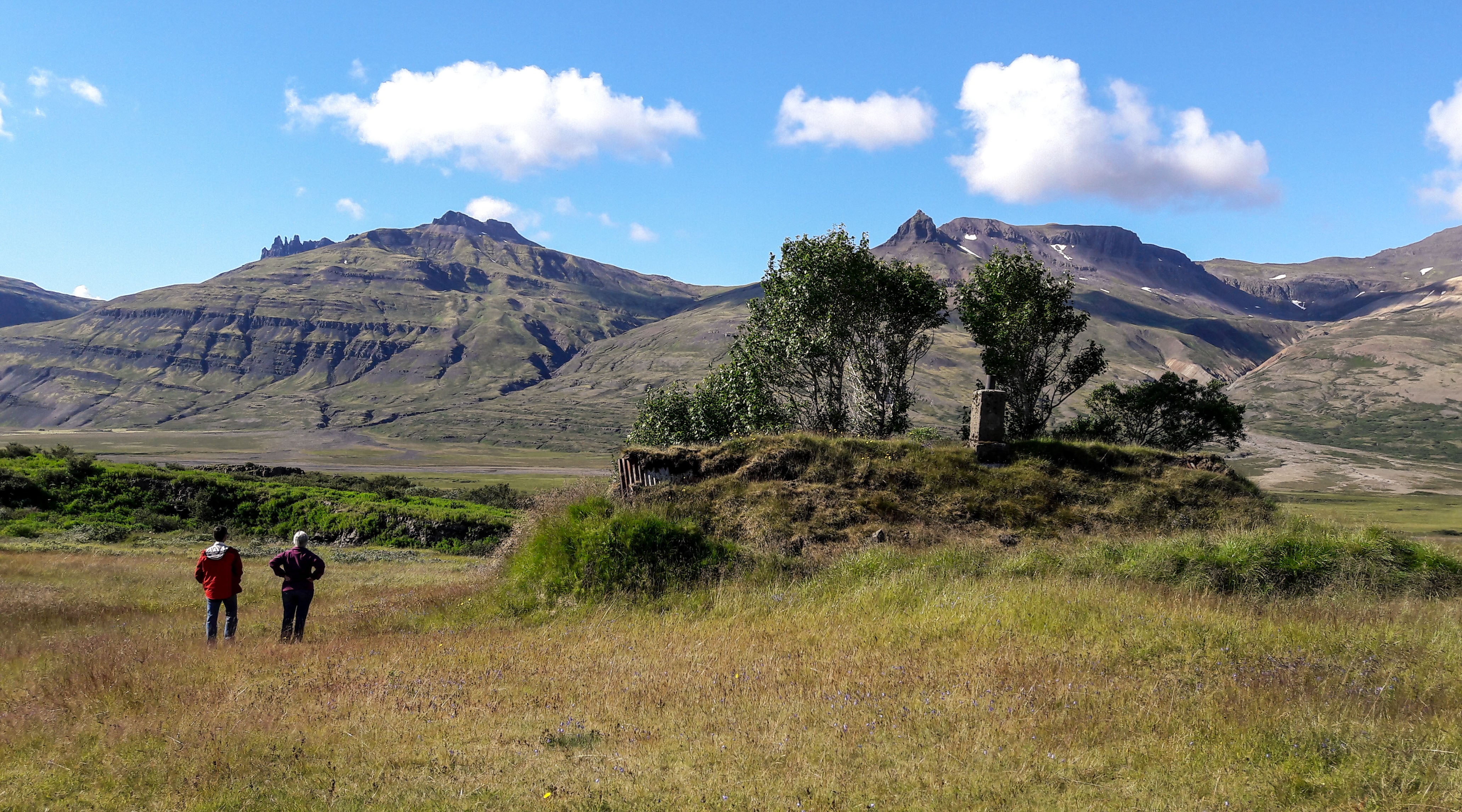 The rugged mountain scenery of East Iceland during summer.