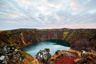 Visite Classique de 8 heures du Cercle d'Or & du Cratère de Kerid avec Prise en Charge à Reykjavik