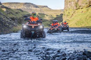 Hop on an ATV in Iceland and explore the rugged terrain of the South Coast.