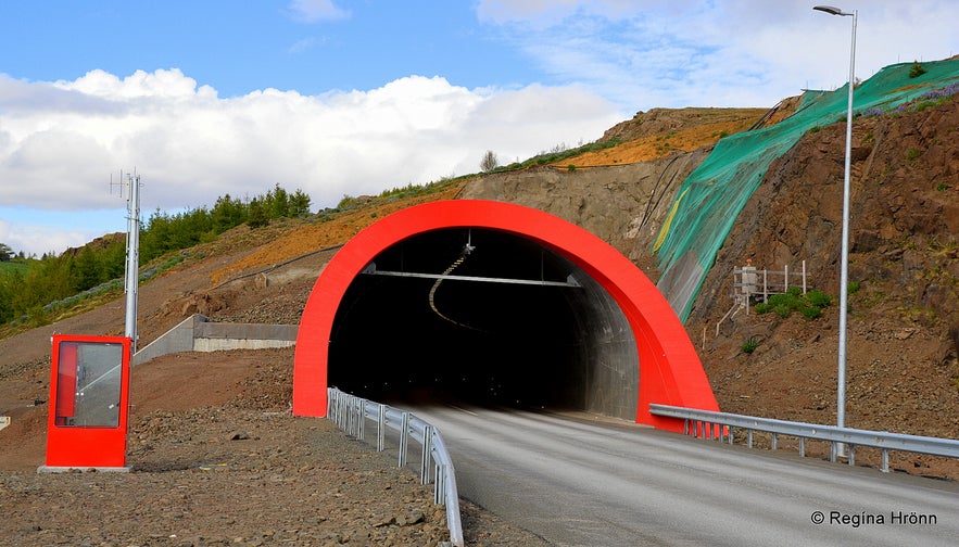 Vaðlaheiðargöng tunnel after it opened up to traffic