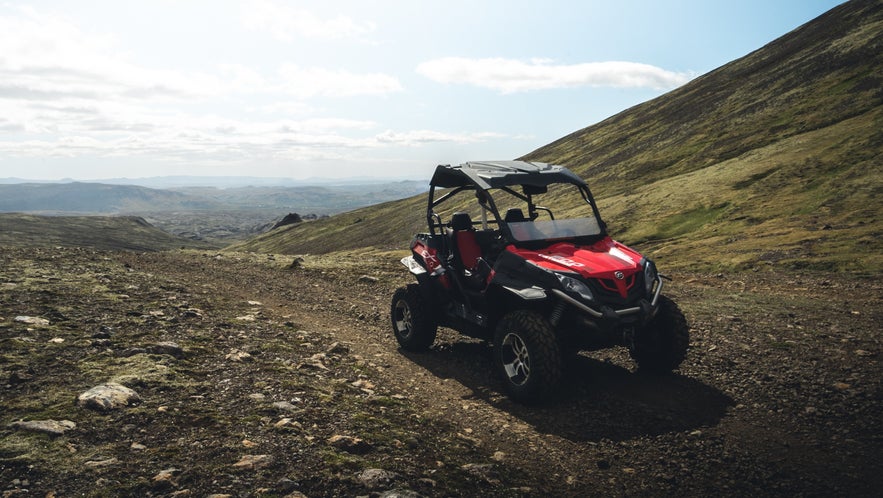 A buggy at the summit close to Reykjavík.