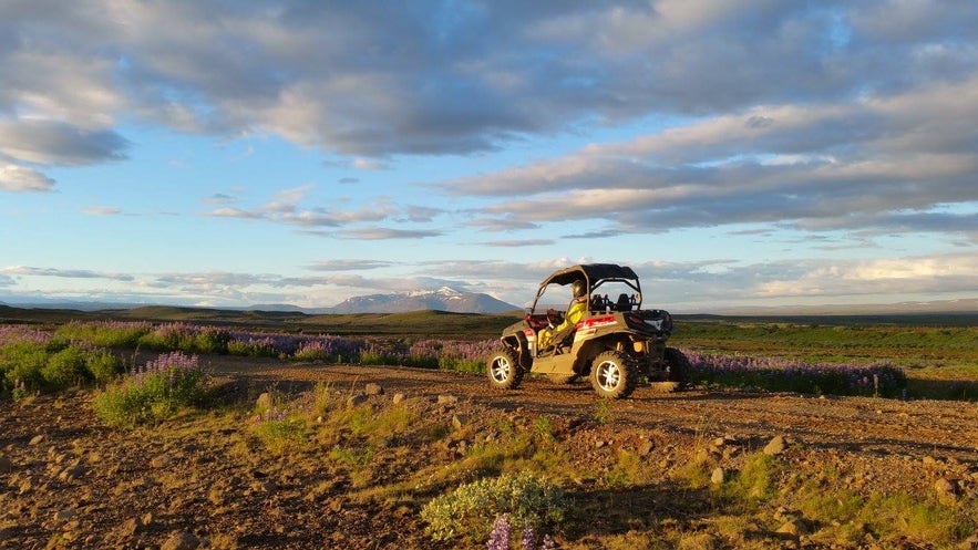 Buggy tour at Geysir, part of the Golden Circle sightseeing tour.