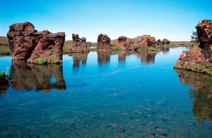 Lake myvatn in north iceland