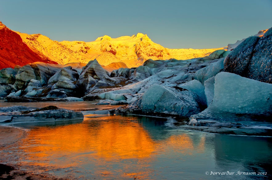 Svínafellsjökull glacier in Vatnajökull National Park, Iceland