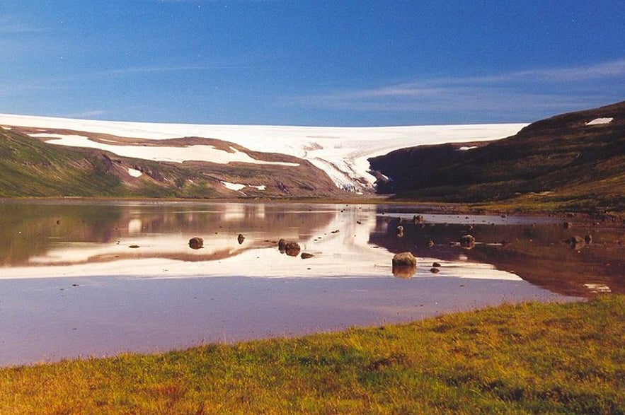 Drangajokull glacier in Iceland, photo by AgainErick from Wikimedia Commons