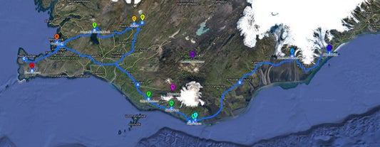 8天7夜冰岛夏季内陆高地自驾地图