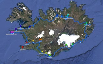 L'itinéraire de cet autotour hivernal de 14 jours se déroule dans le sens des aiguilles d'une montre autour de la Route Circulaire avec la péninsule de Snaefellsnes.