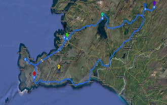 Reiserute for 3-dagers mellomlanding på Island med avslapning i nord