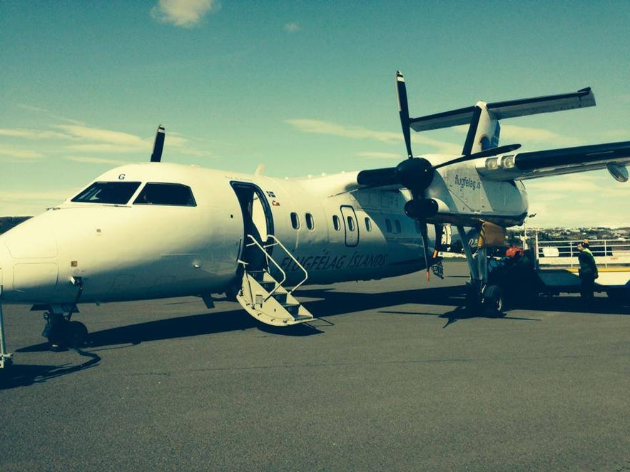 An image of one of Air Iceland Connect's planes on the tarmac at Reykjavík Domestic Airport.