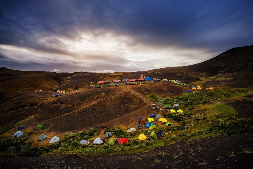 Camping in Iceland is only allowed at designated camping sites.