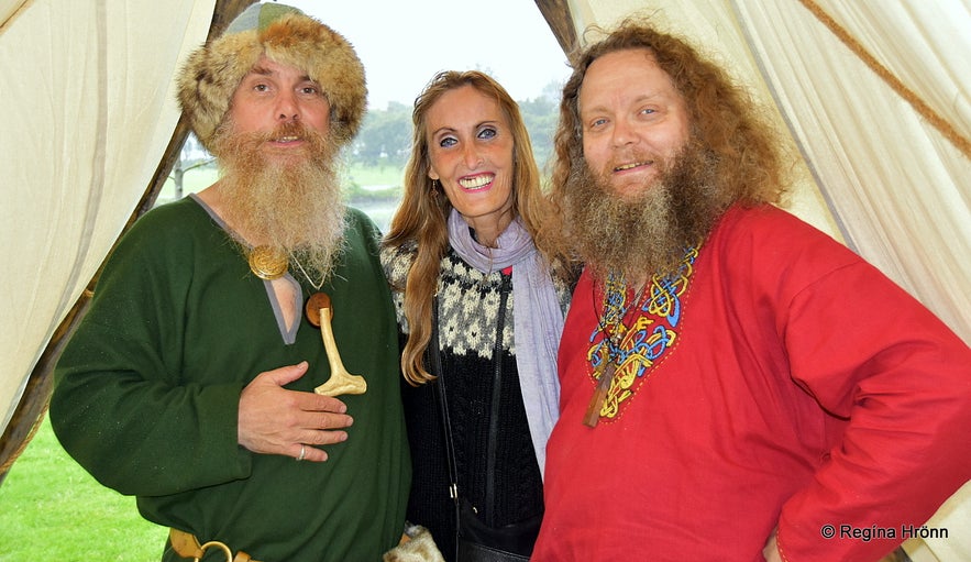 Regína with Vikings at the Viking club Einherjar in Reykjavík