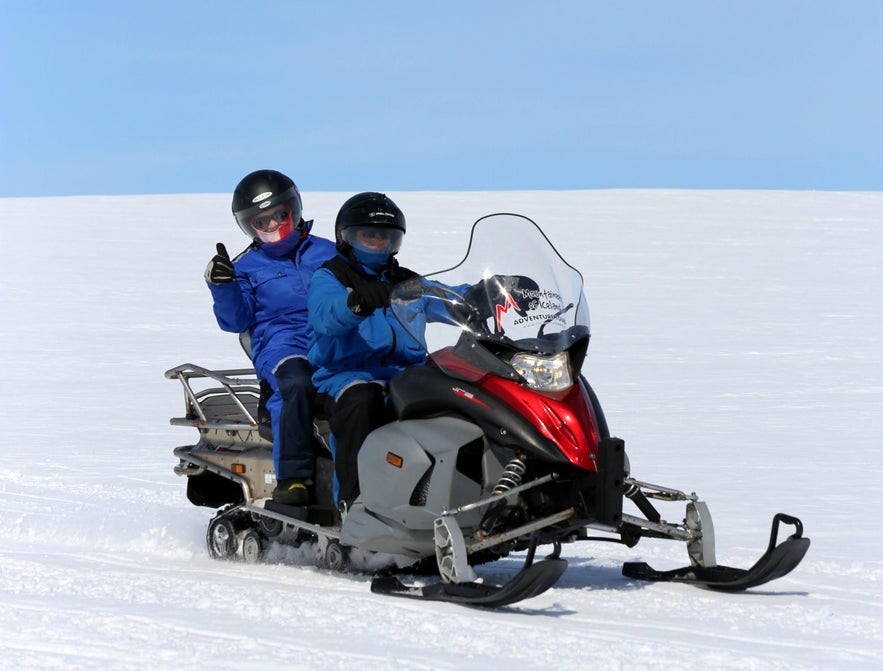 Snowmobiling in Iceland is a great way to spend time with family and friends.