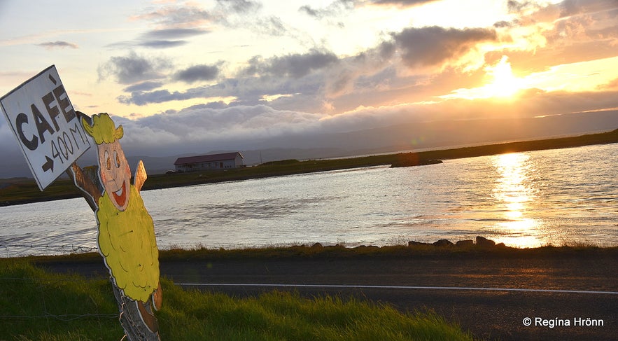 Beautiful sunset by Kirkjuból at Strandir