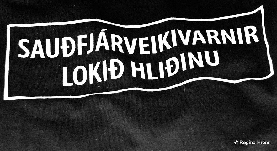 Sauðfjárveikivarnir - lokið hliðinu - at t-shirt at the museum