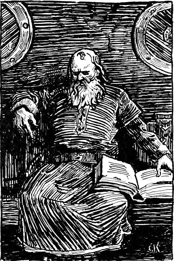 Snorri Sturluson as depicted by Christian Krogh