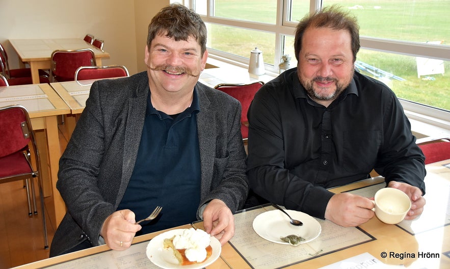 Two Jóns at the Sheep farming museum at Strandir