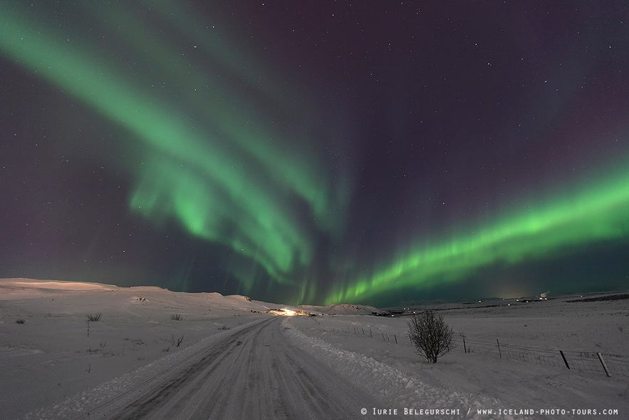 Winter road in Iceland