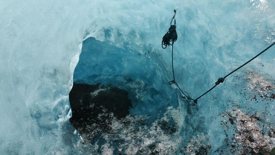 La entrada a la cueva de hielo