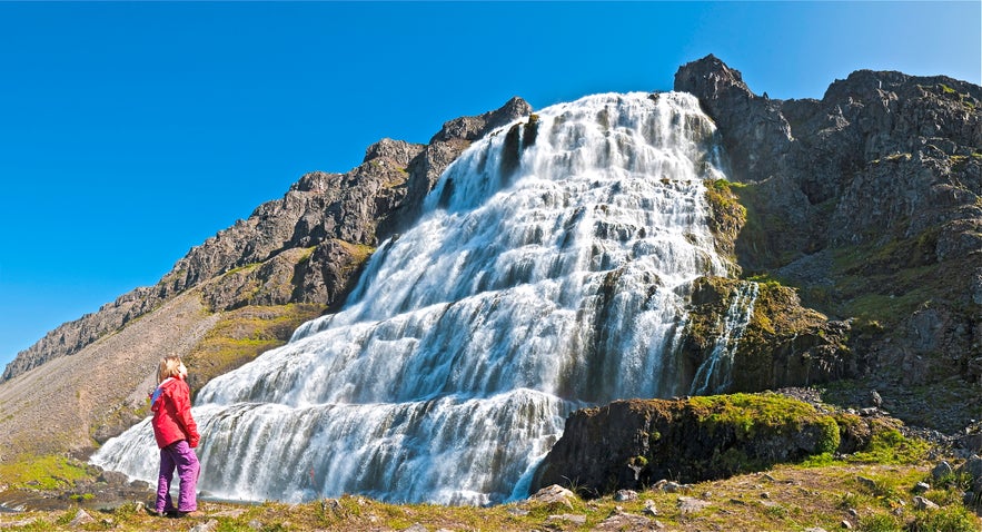 Dynjandi waterfall in the west fjords