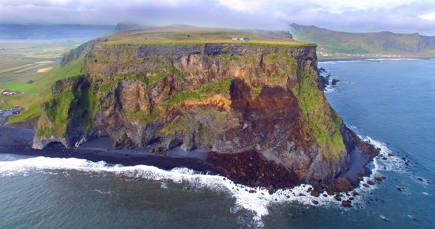 Landslide in Reynisfjara beach