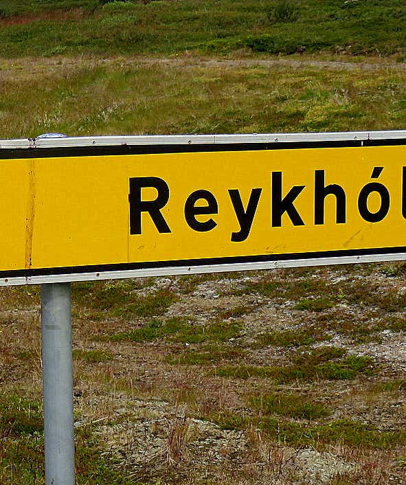 The Reykhólar road sign