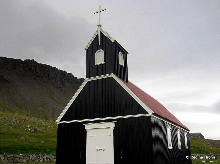 The old Reykhólakirkja church which was moved to Rauðasandur