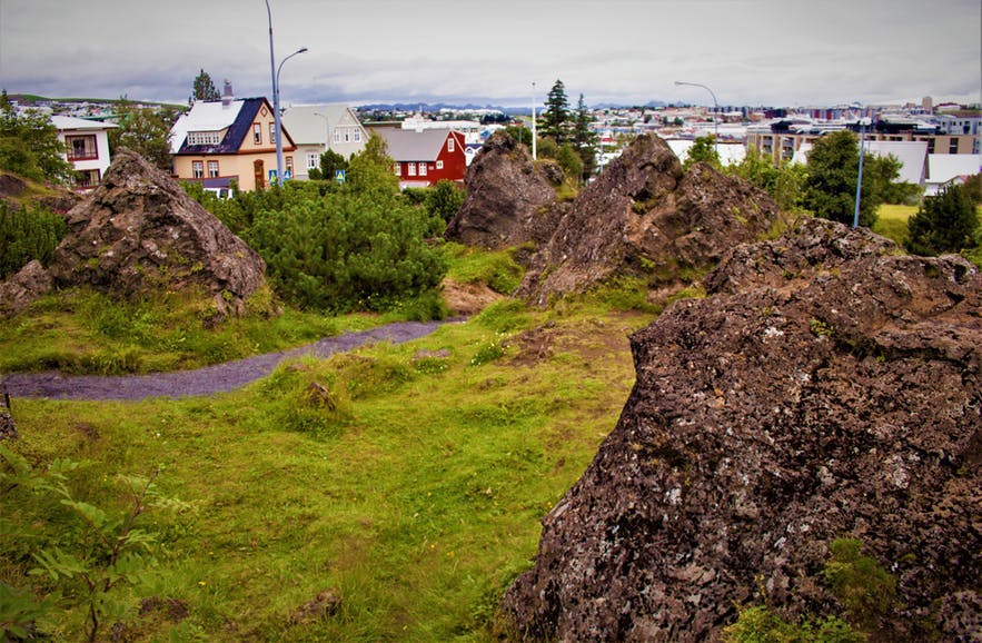 Hellisgerdi is a small park in Hafnarfjordur.