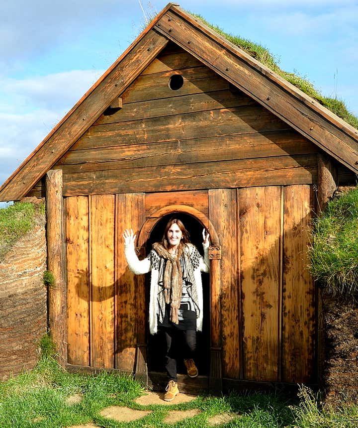 The beautiful Geirsstaðakirkja Turf Church in East Iceland - a Replica of an old Turf Church