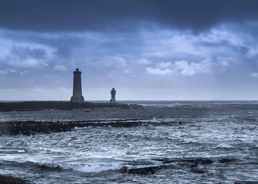 Akranes lighthouse in west Iceland