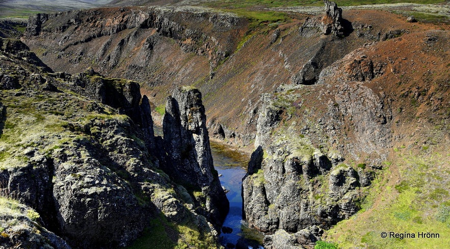 The gorge by Tröllafoss waterfall