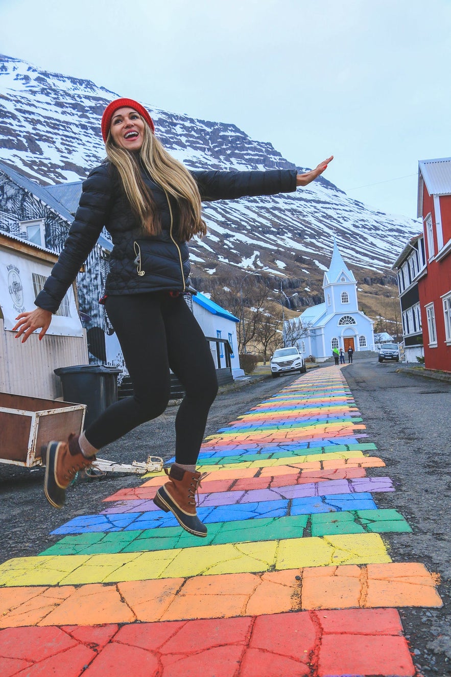 Seydisfjordur rainbow road