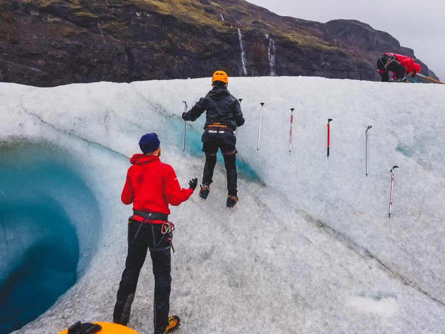 Ice climb practice