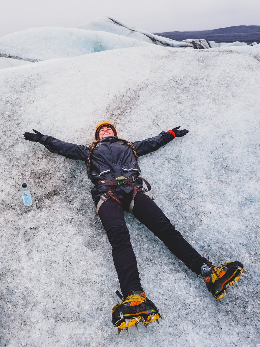 Enjoying the Glacier in Iceland