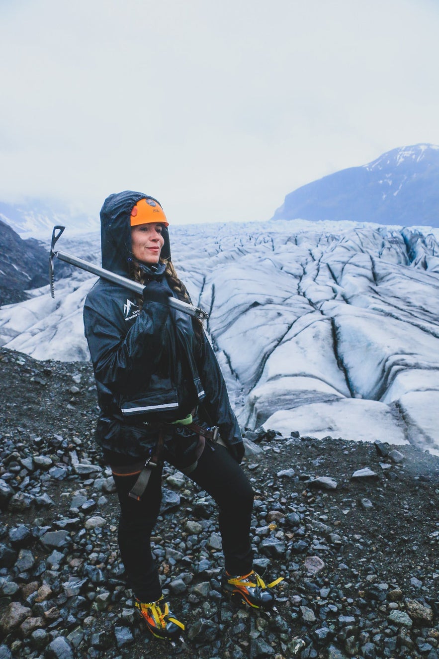 Ready for the glacier hike Skaftafellsjokull