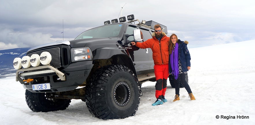 Regína Visiting the Silver Circle in a huge jeep