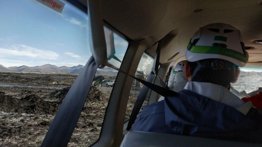 En el todoterreno de camino al glaciar