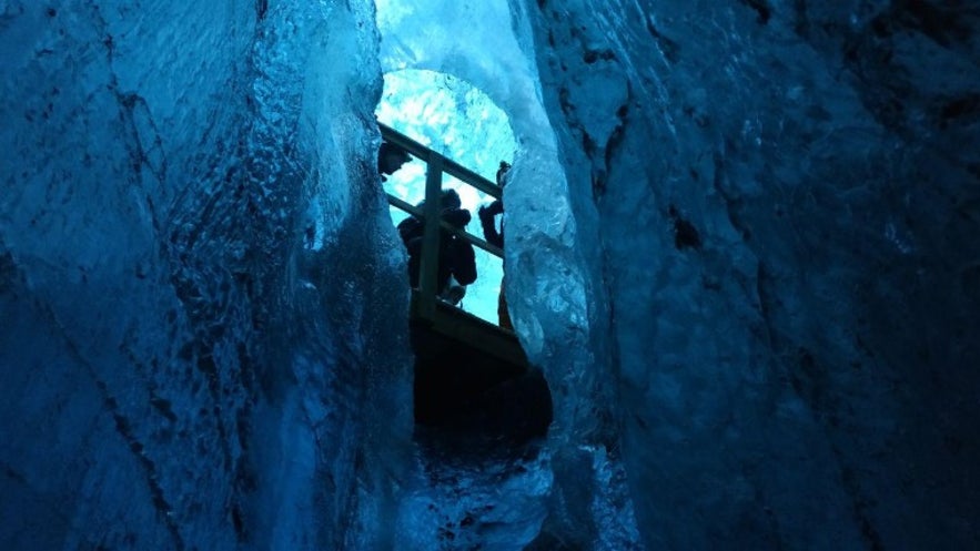 El recorrido por la cueva, con subidas y bajadas