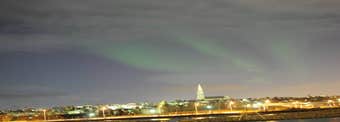 Aurora in Downtown Reykjavík!