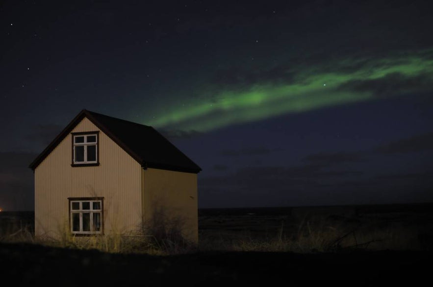 Aurora in Downtown Reykjavík!