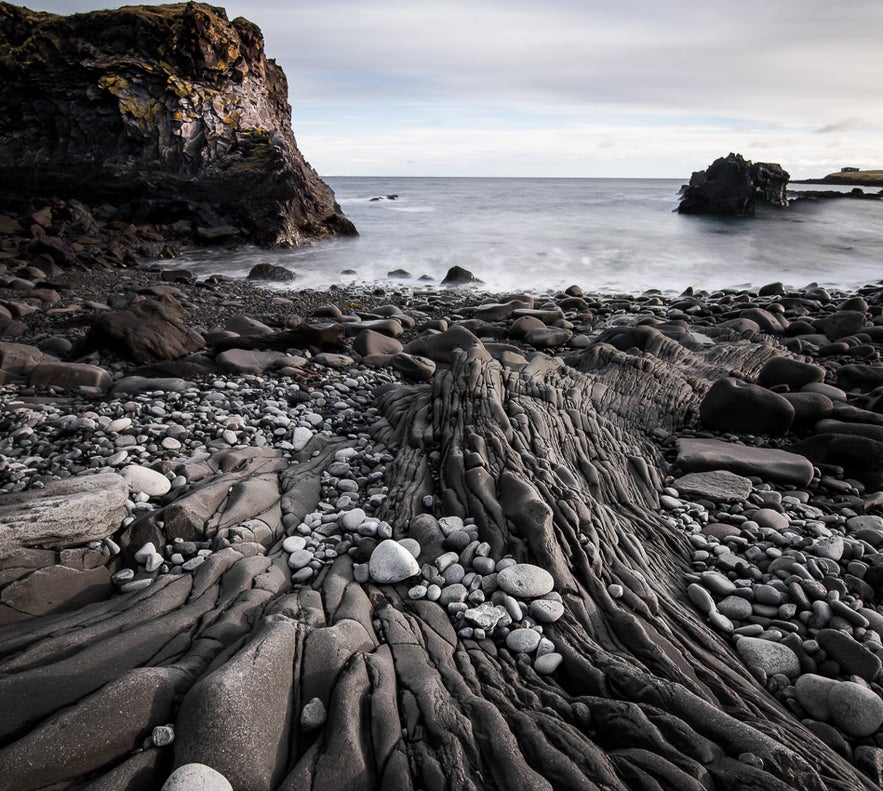 Hellnar beach in west Iceland