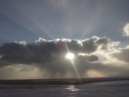 Look up while in Iceland