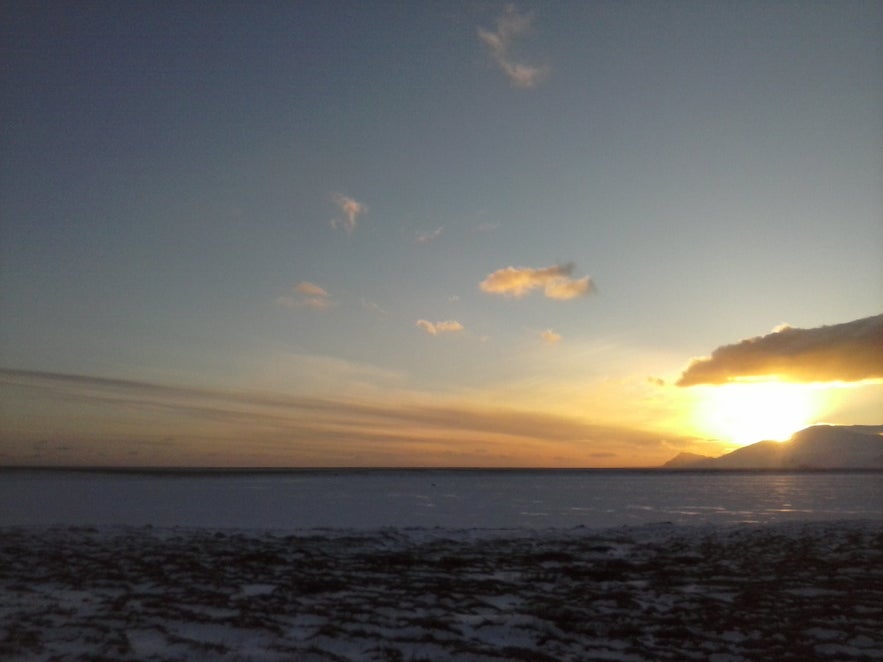 Look up while in Iceland