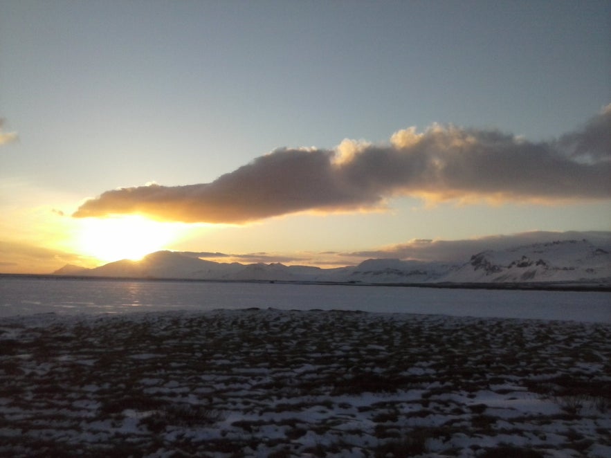 Look up while in Iceland