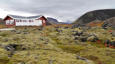 House in Lava With Hot Tub By the Grabrok Volcano