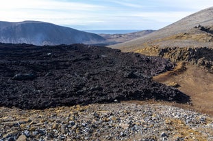 A look at one of the new eruption sites in Reykjanes.