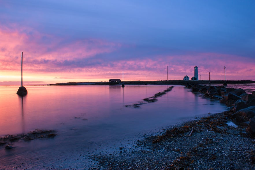 Grótta lighthouse in Seltarnarnes