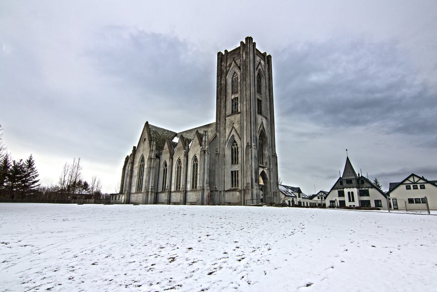 Landakotskirkja church in Reykjavík