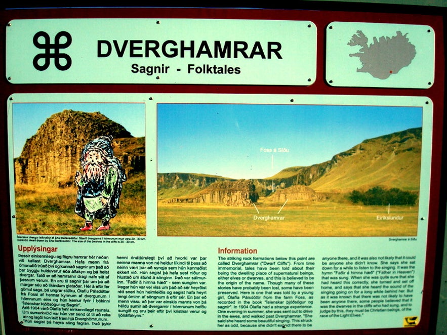 Dverghamrar Folktales sign