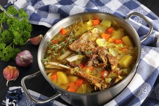 Enjoy traditional Icelandic dishes like the Kjotsupa or Icelandic lamb soup.